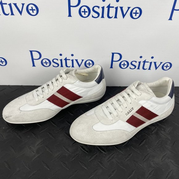 Bally Haldin White Suede Low Top Sneakers US 6 w/ Defect - Picture 2 of 10